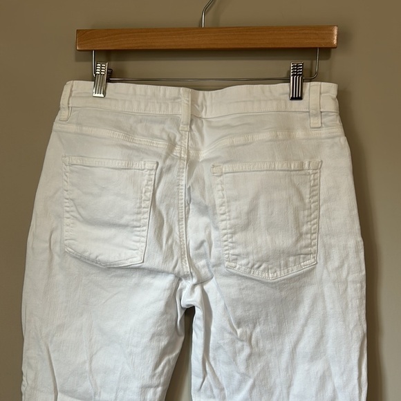 Eileen Fisher White Denim Skinny Organic Cotton Blend Straight Jean Sz 8 - Picture 7 of 13